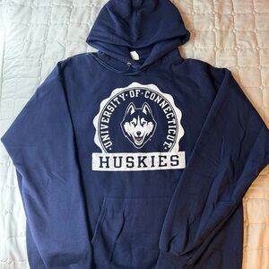 Hanes Navy University of Connecticut Huskies Hoodie